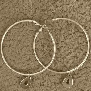 Large hppp earings silver